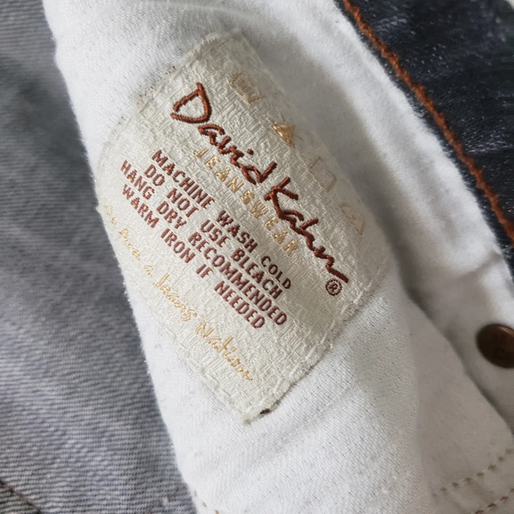 David Kahn Washed Black Mid Rise Flare Jeans Size 31×31 - Picture 10 of 16